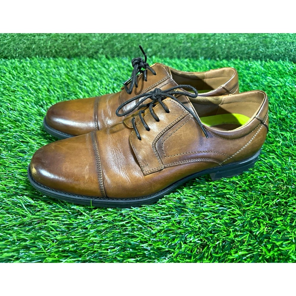 Florsheim Comfortech Men's Brown Leather Lace-Up Cap Toe Oxford 10D 12138-221